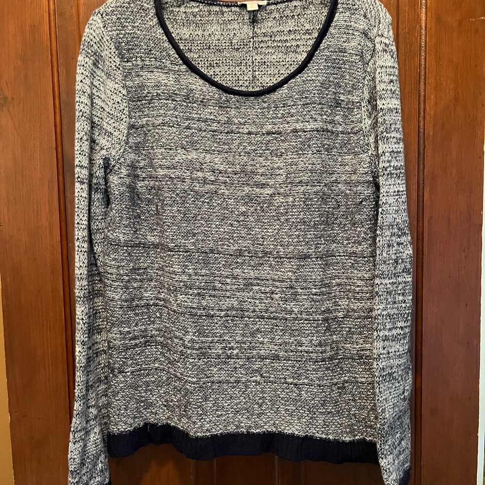 Gap size L crew neck sweater navy blue/ white